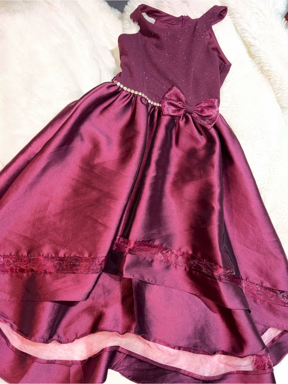 Bonnie Jean dress burgundy